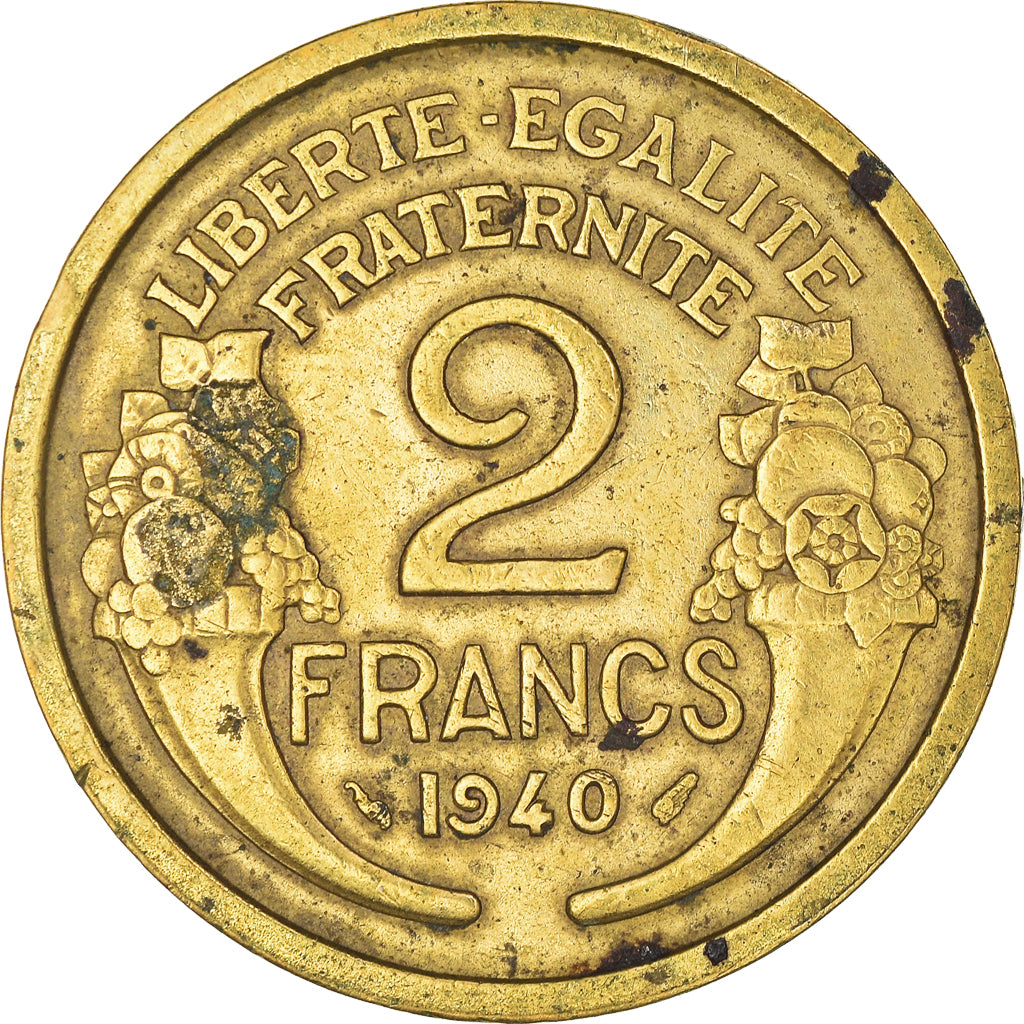 Moeda, França, 2 Francs, 1940
