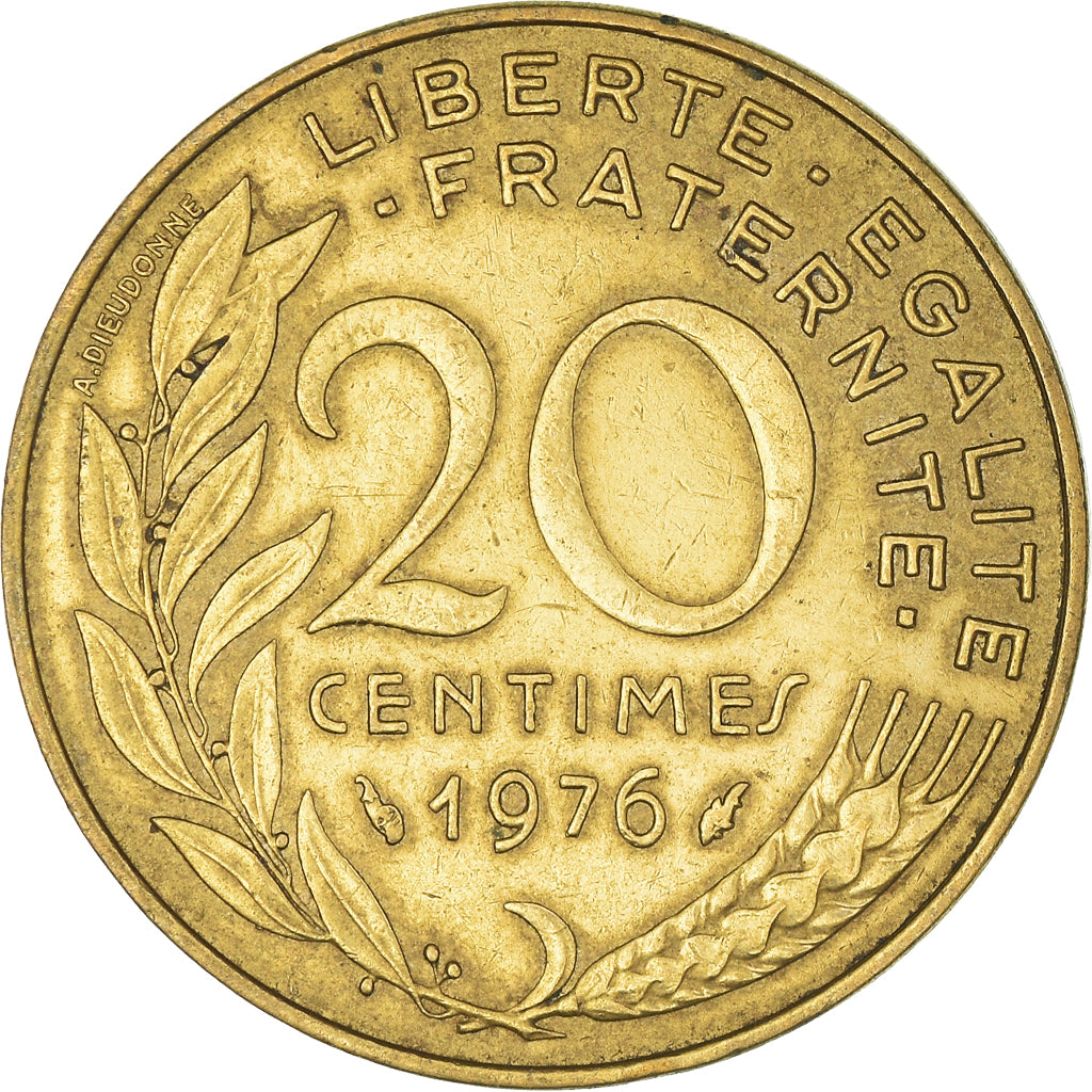 Münze, Frankreich, 20 Centimes, 1976