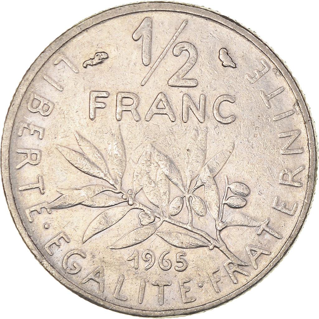 Coin, France, 1/2 Franc, 1965