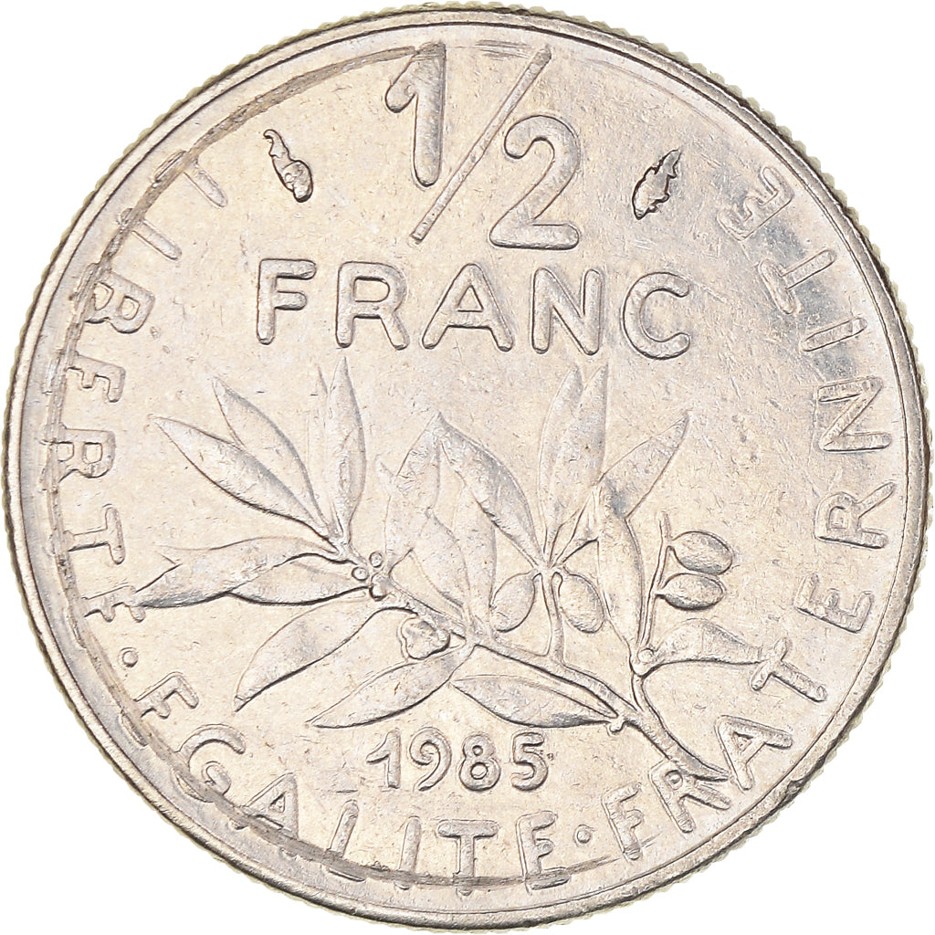 Coin, France, 1/2 Franc, 1985