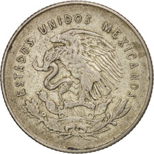 MEXICO, 25 Centavos, 1950, Mexico City, KM #443, EF(40-45), Silver, 21.5, 3.33