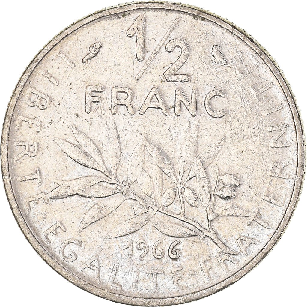 Münze, Frankreich, 1/2 Franc, 1966
