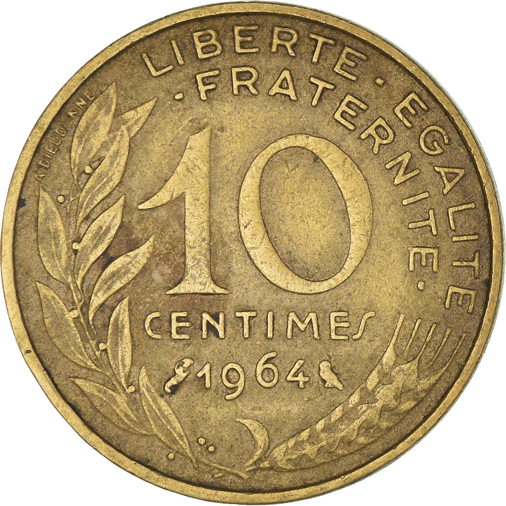Munten, Frankrijk, 10 Centimes, 1964