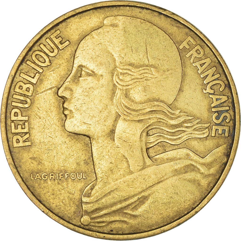 Moneta, Francja, 20 Centimes, 1968