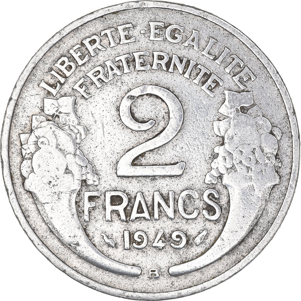 Moeda, França, 2 Francs, 1949