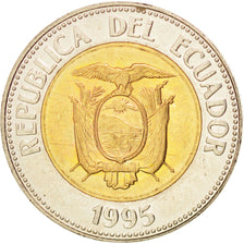 Coin, Ecuador, 100 Sucres, 1995, MS(63), Bi-Metallic, KM:96