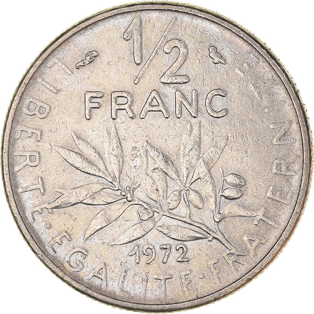 Münze, Frankreich, 1/2 Franc, 1972