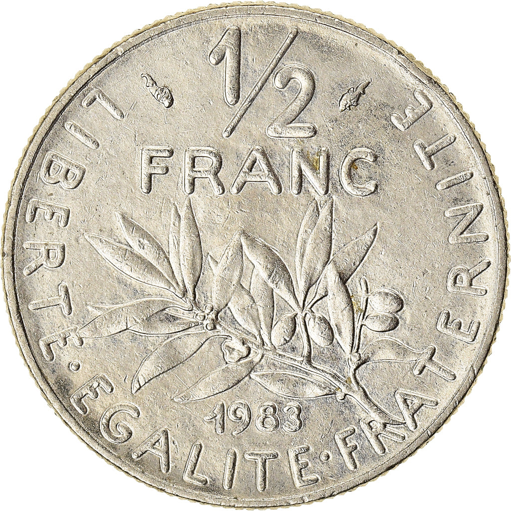 Coin, France, 1/2 Franc, 1983