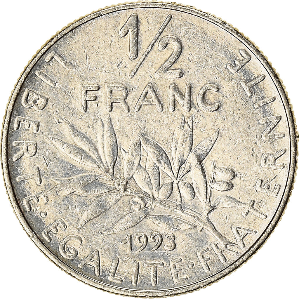 Moneta, Francia, 1/2 Franc, 1993