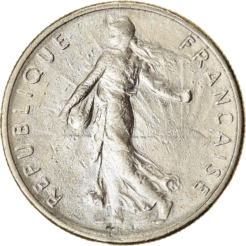 Münze, Frankreich, 1/2 Franc, 1971, S+, Nickel