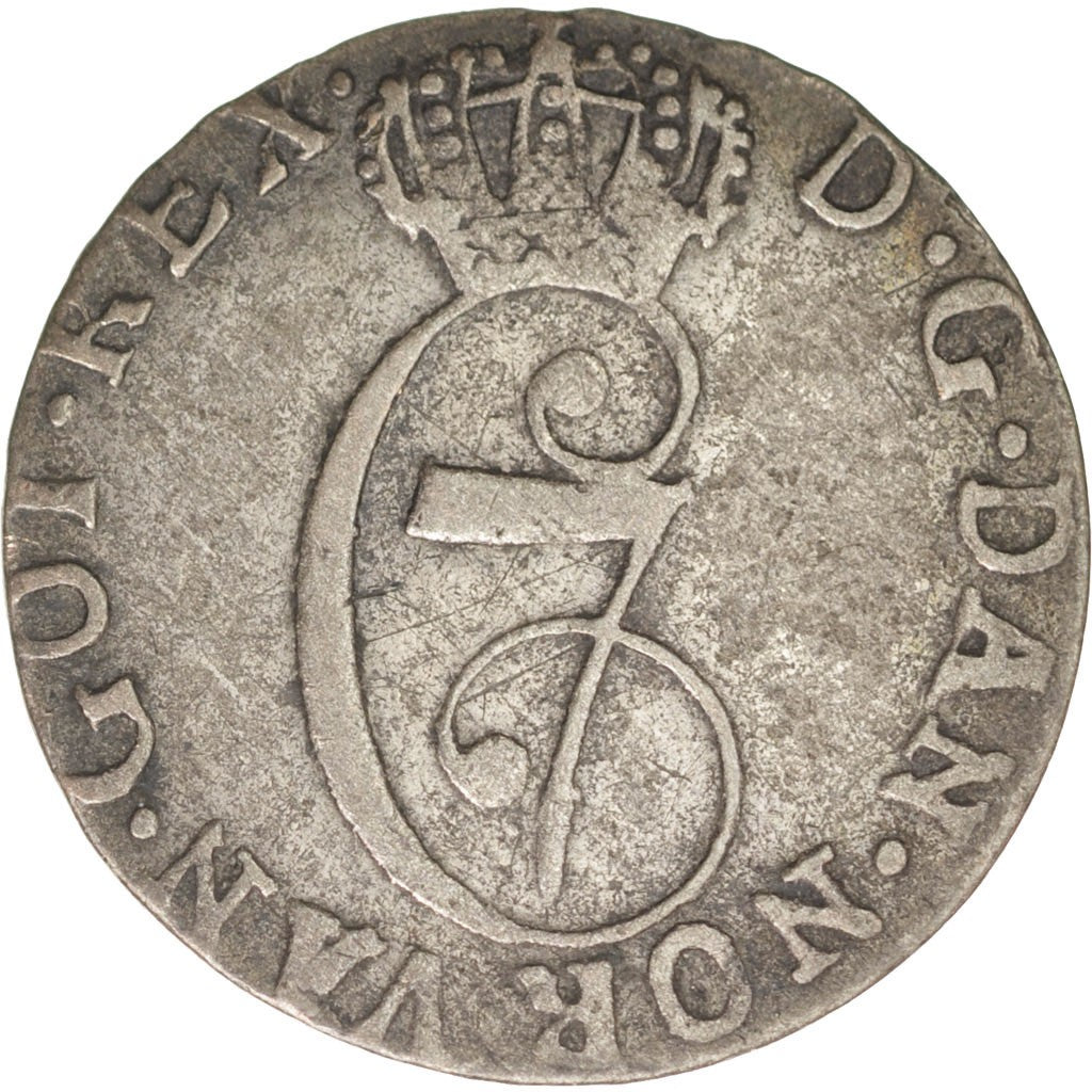 NORWAY, 2 Skilling, 1787, KM #255, VF(30-35), Silver, 1.09
