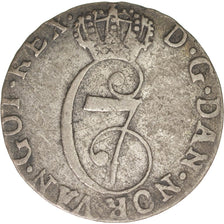 NORWAY, 2 Skilling, 1787, KM #255, VF(30-35), Silver, 1.09