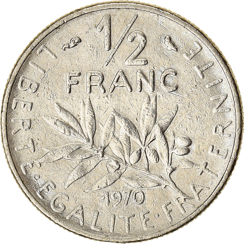 Munten, Frankrijk, 1/2 Franc, 1970