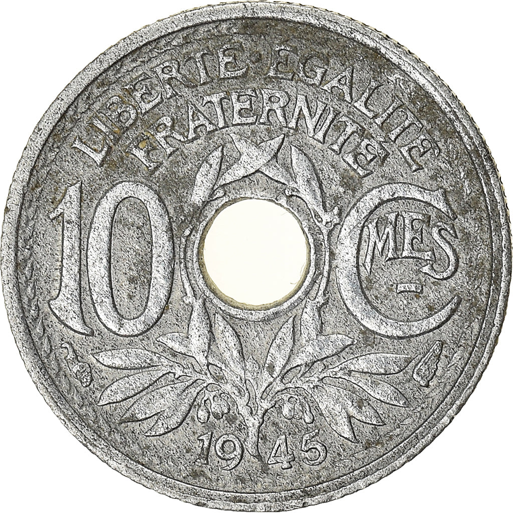 Coin, France, 10 Centimes, 1945