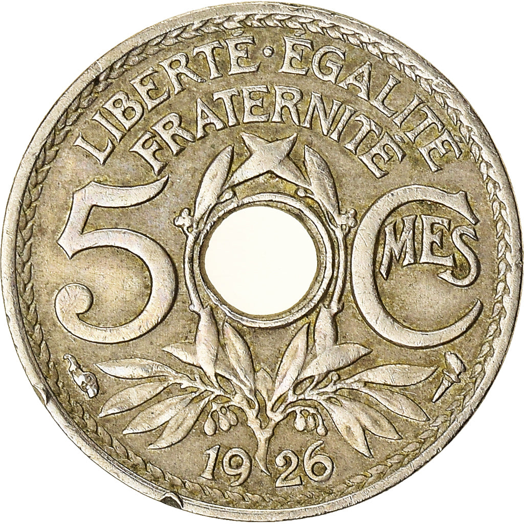 Moneta, Francja, 5 Centimes, 1926