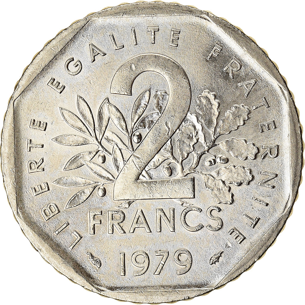 Munten, Frankrijk, 2 Francs, 1979