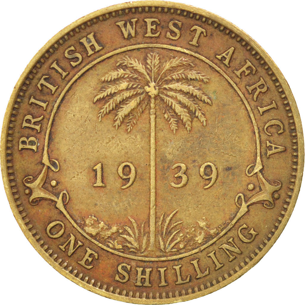BRITISH WEST AFRICA, Shilling, 1939, KM #23, EF(40-45), Nickel-Brass, 23.6, 5.65