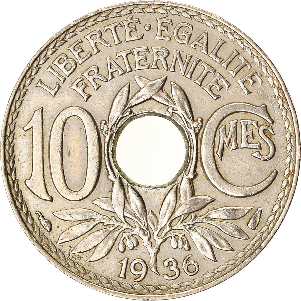Münze, Frankreich, 10 Centimes, 1936
