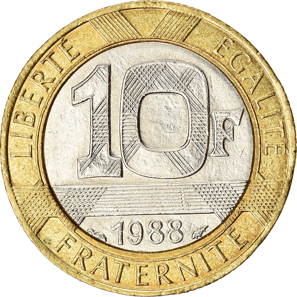 Moneda, Francia, 10 Francs, 1988