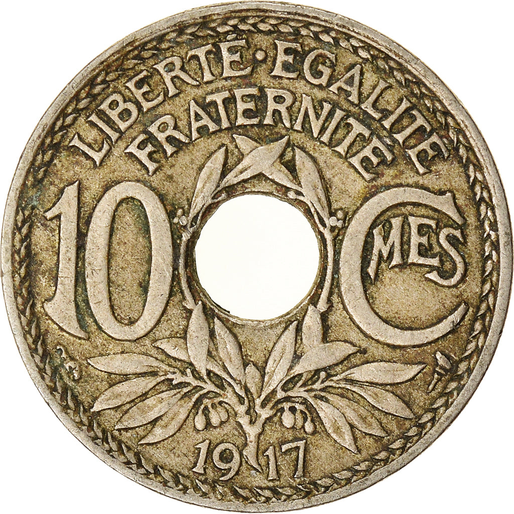 Moneta, Francja, 10 Centimes, 1917