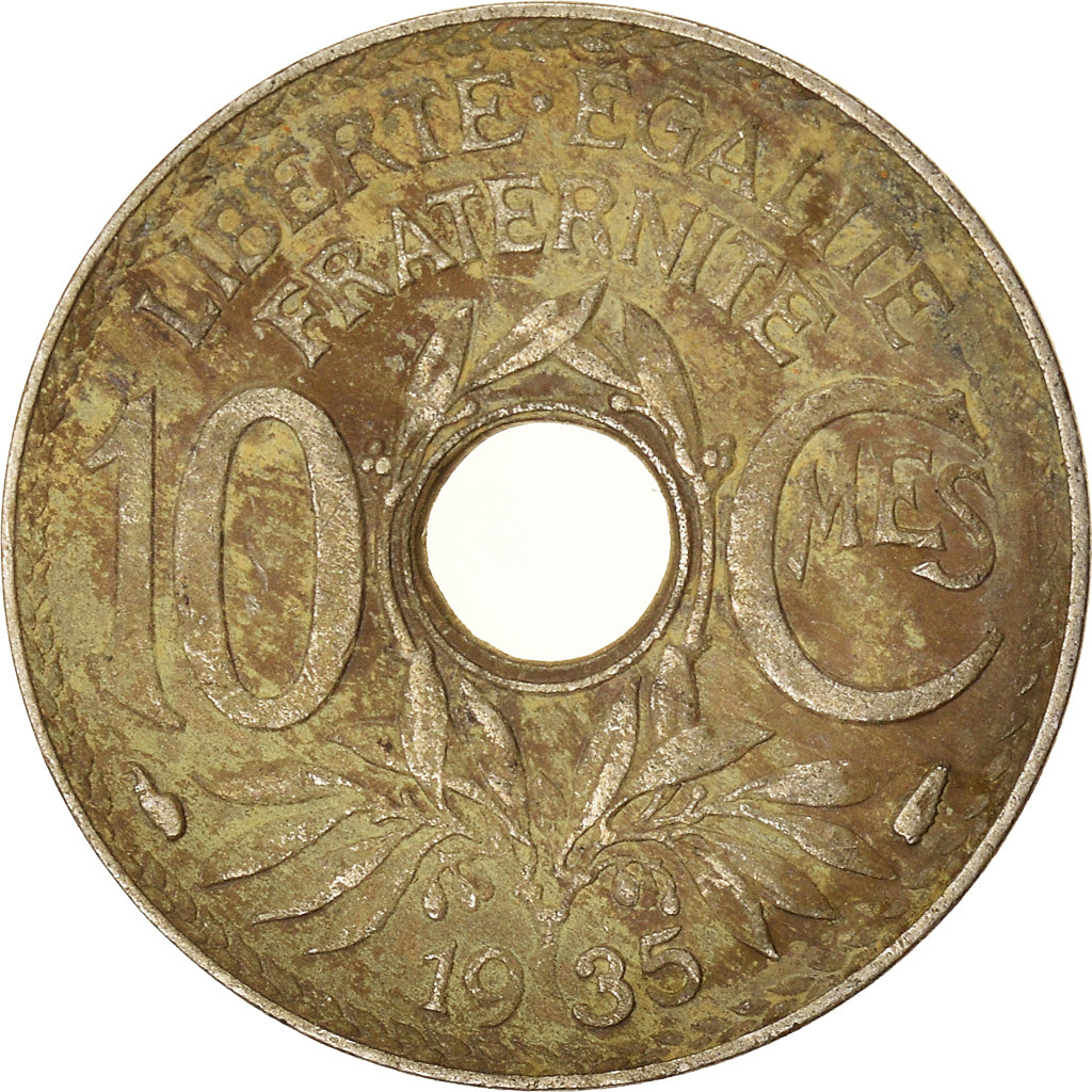 Moneta, Francja, 10 Centimes, 1935