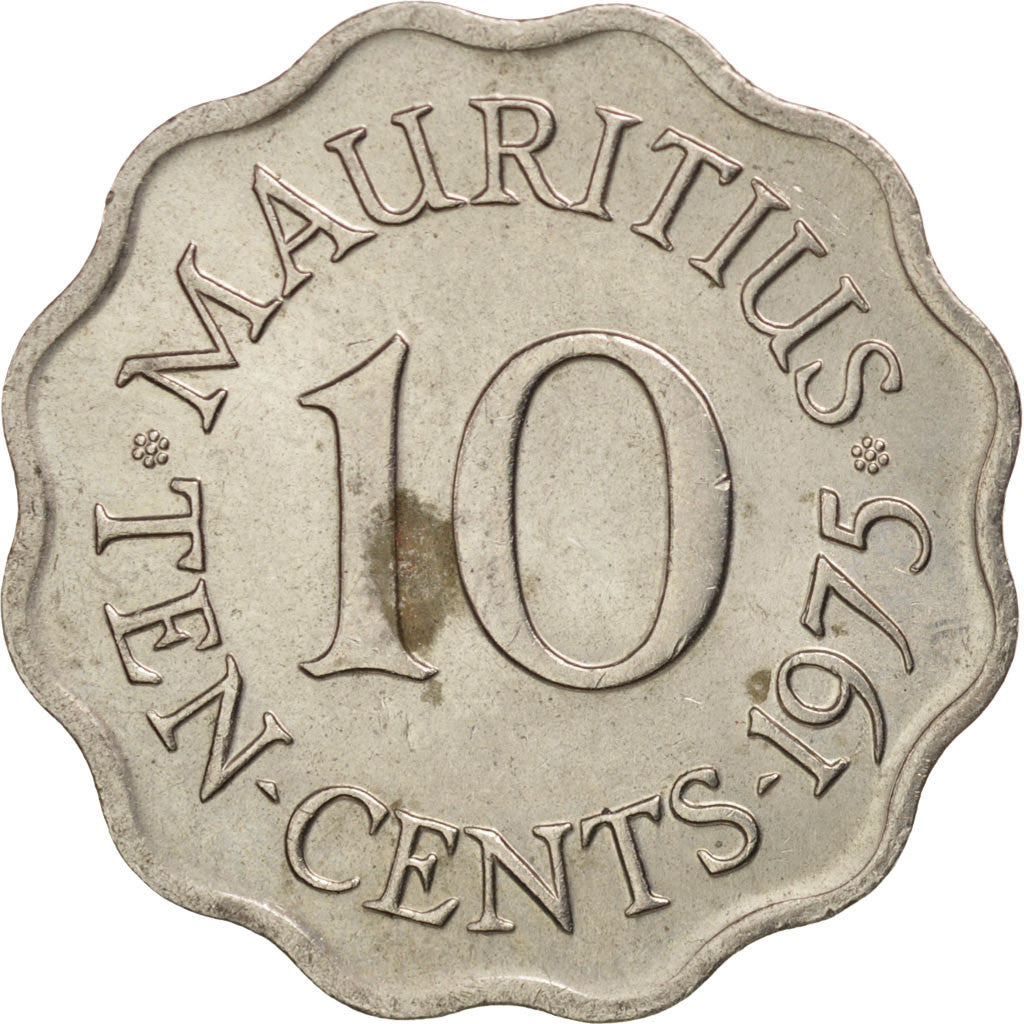 Monnaie, Mauritius, Elizabeth II, 10 Cents, 1975, SUP, Copper-nickel, KM:33