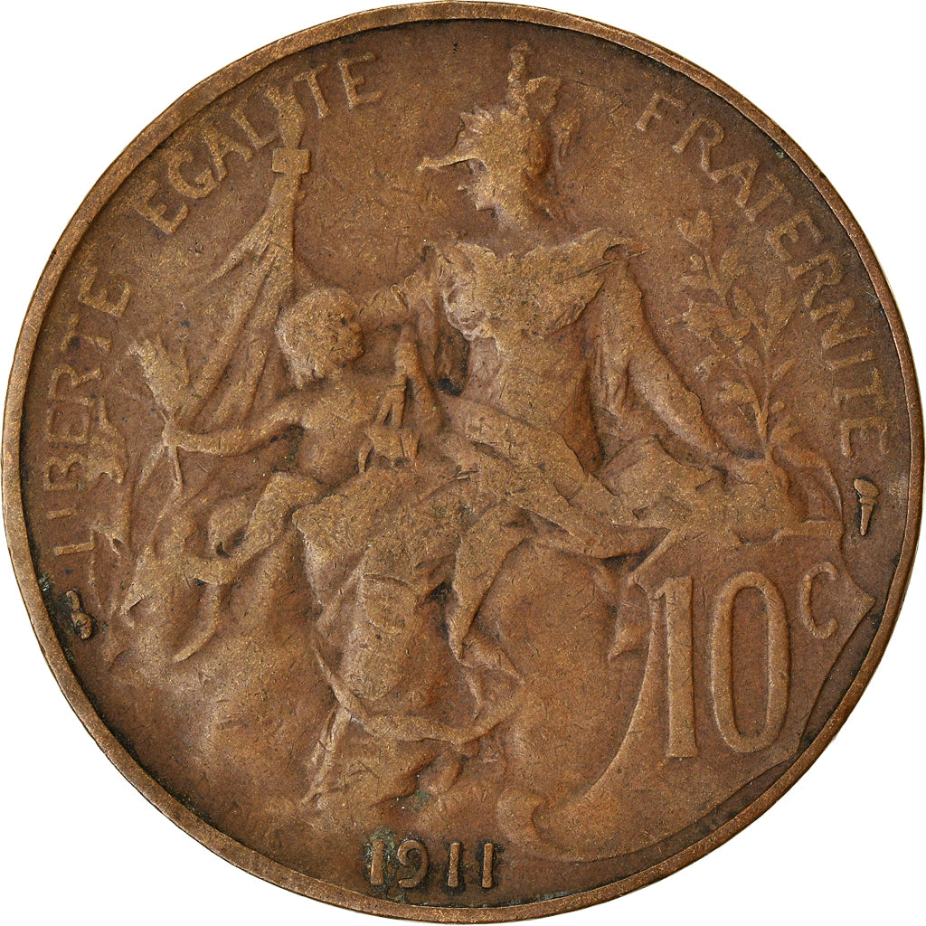 Moneta, Francja, 10 Centimes, 1911