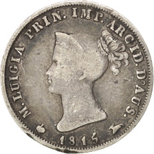 ITALIAN STATES, 10 Soldi, 1815, KM #27, VF(20-25), Silver, 2.43