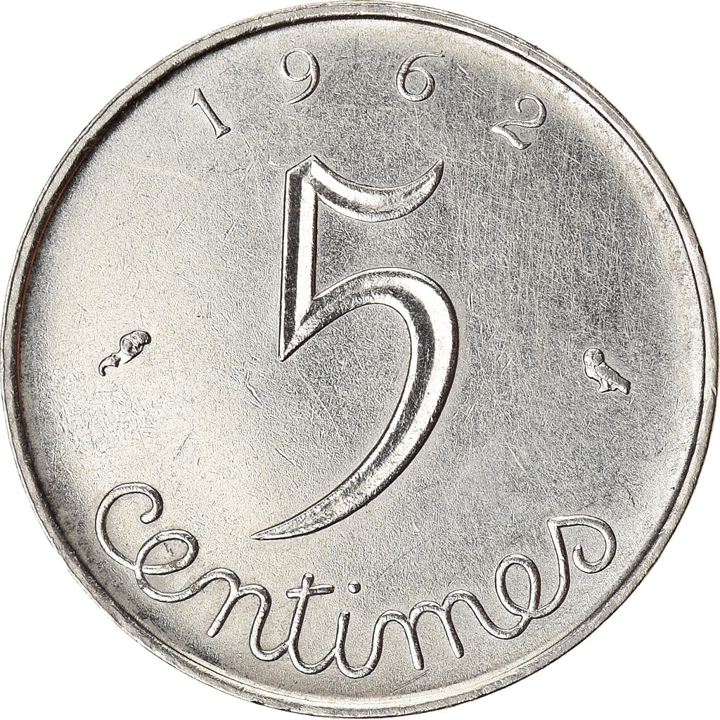 Coin, France, 5 Centimes, 1962