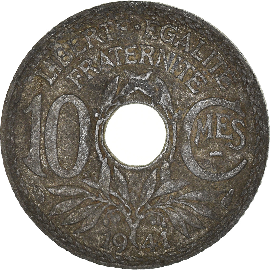 Munten, Frankrijk, 10 Centimes, 1941