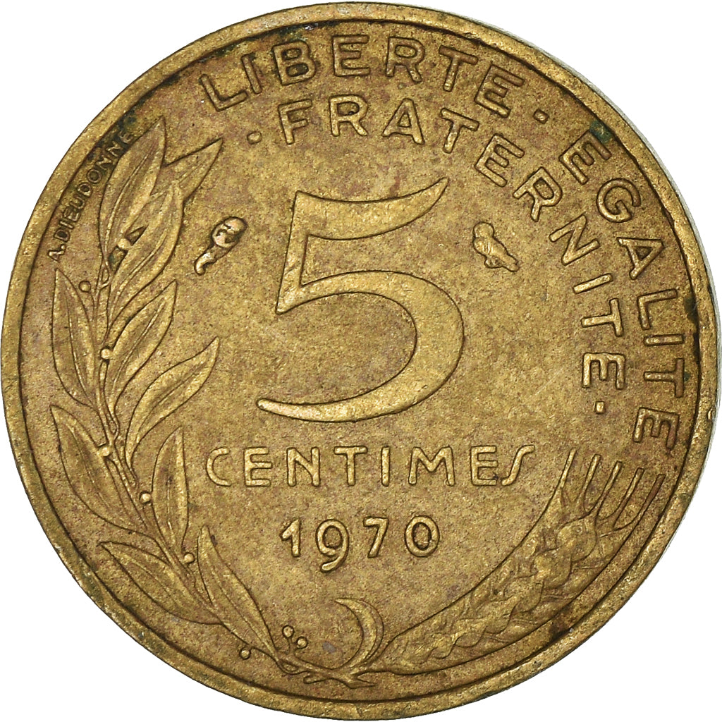 Coin, France, 5 Centimes, 1970
