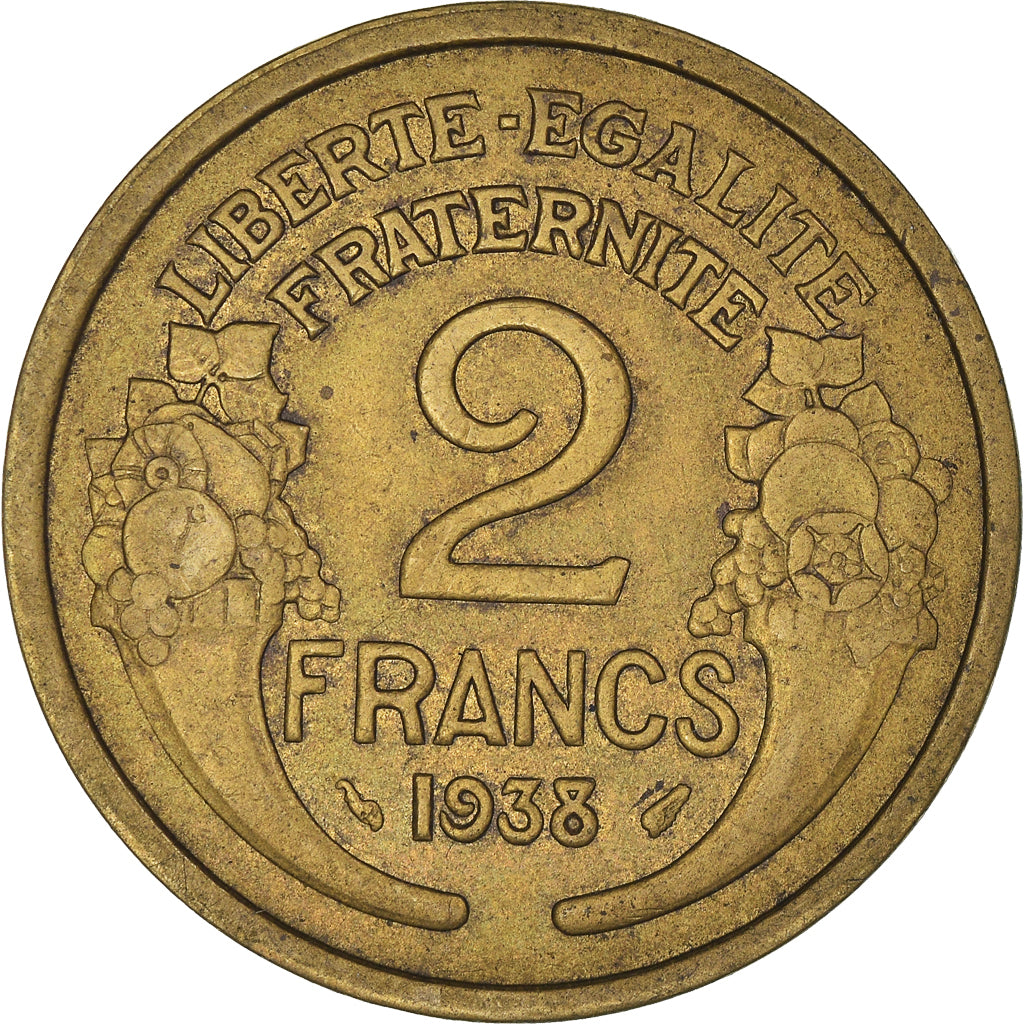 Moeda, França, 2 Francs, 1938