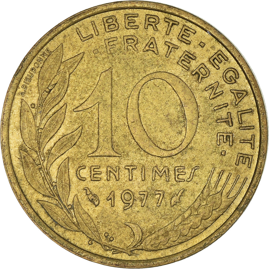 Moneda, Francia, 10 Centimes, 1977