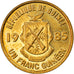 Coin, Guinea, Franc, 1985, MS(63), Brass Clad Steel, KM:56