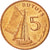 Moneda, GAMBIA, LA, 5 Bututs, 1971, SC, Bronce, KM:9