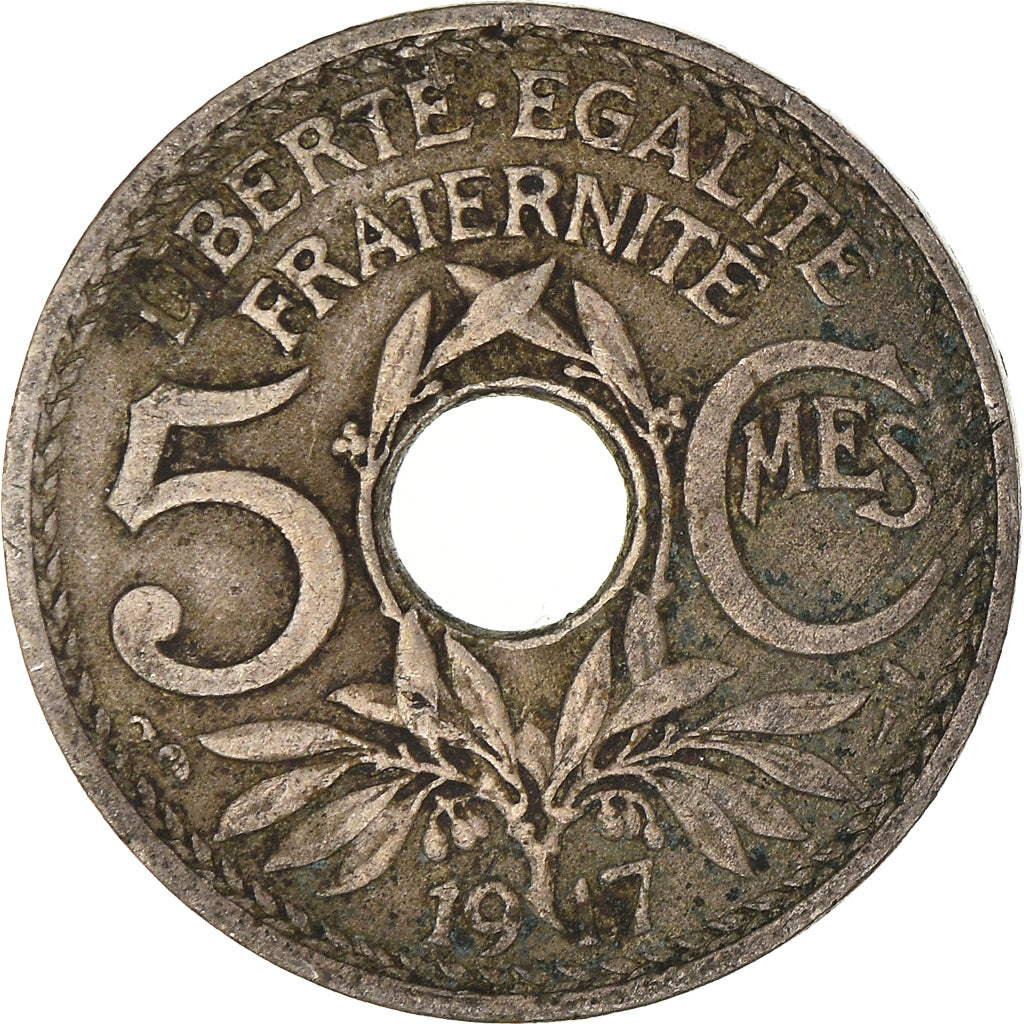 Moneda, Francia, 5 Centimes, 1917