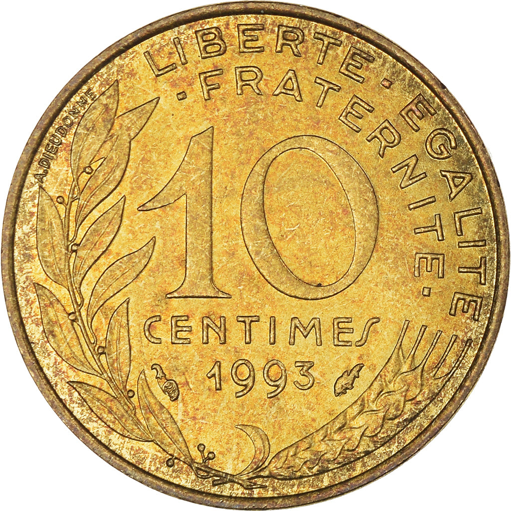 Munten, Frankrijk, 10 Centimes, 1993