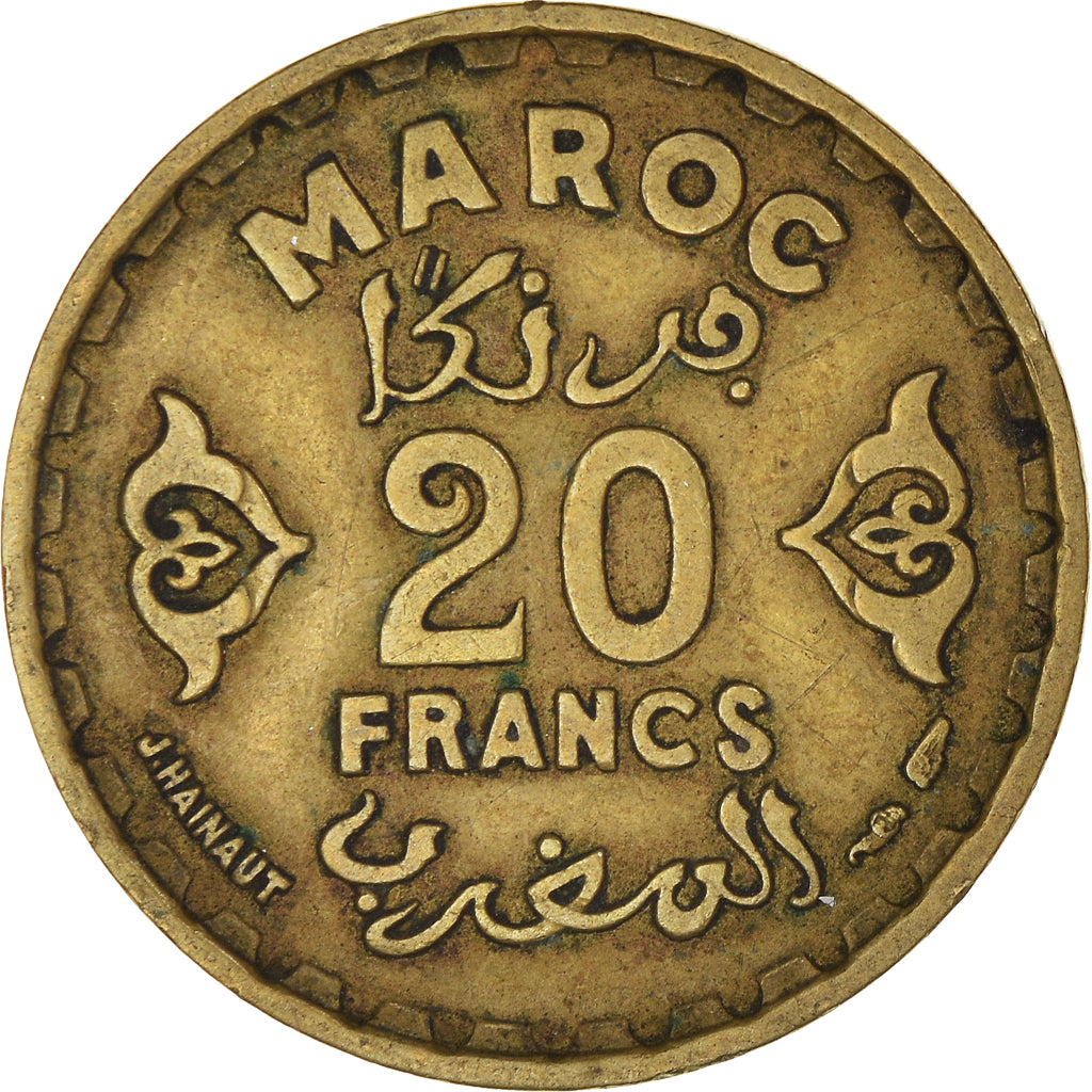 Coin, Morocco, 20 Francs, 1371