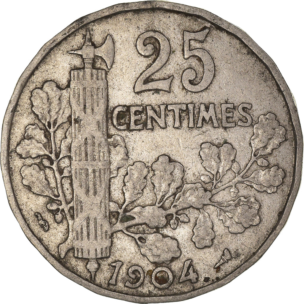Moeda, França, 25 Centimes, 1904