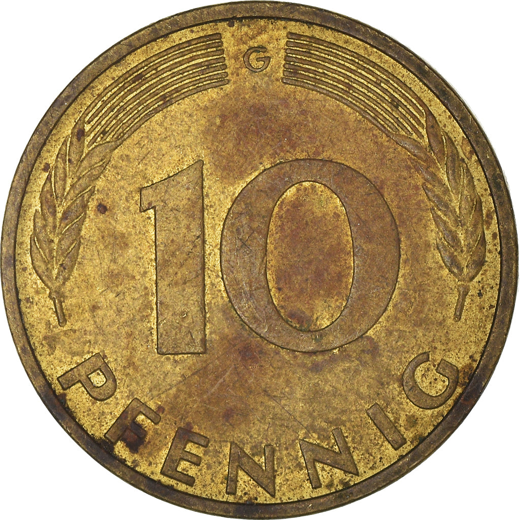 Münze, Bundesrepublik Deutschland, 10 Pfennig, 1981