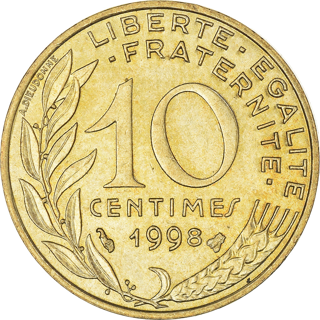 Munten, Frankrijk, 10 Centimes, 1998