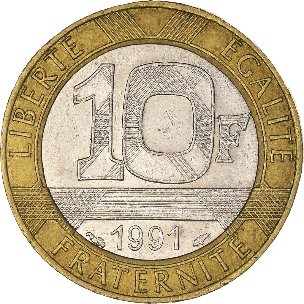 Coin, France, 10 Francs, 1991