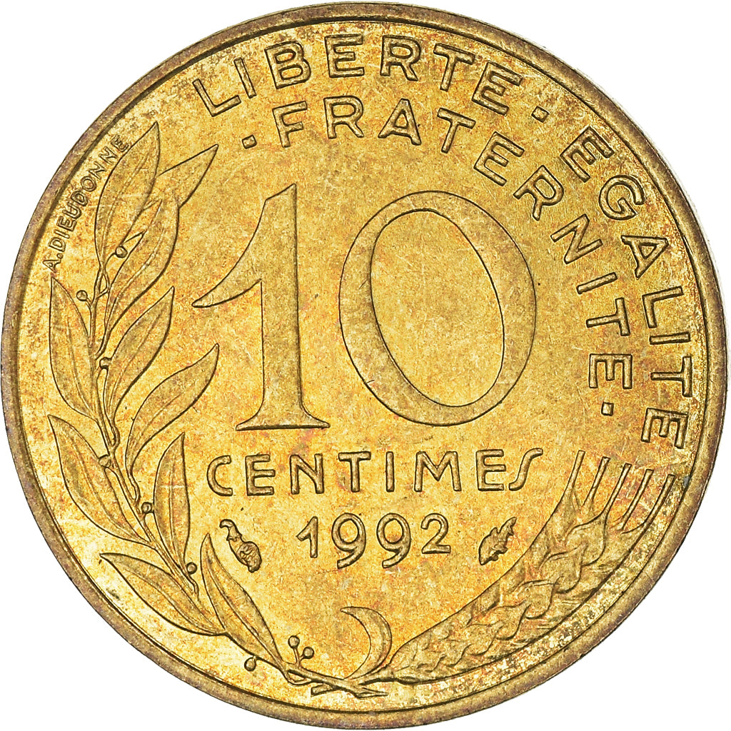 Munten, Frankrijk, 10 Centimes, 1992