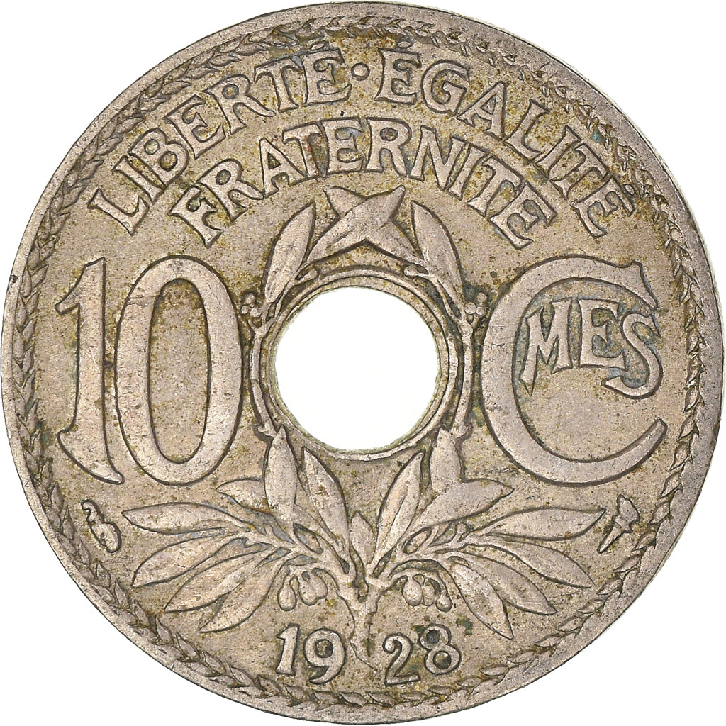 Munten, Frankrijk, 10 Centimes, 1928