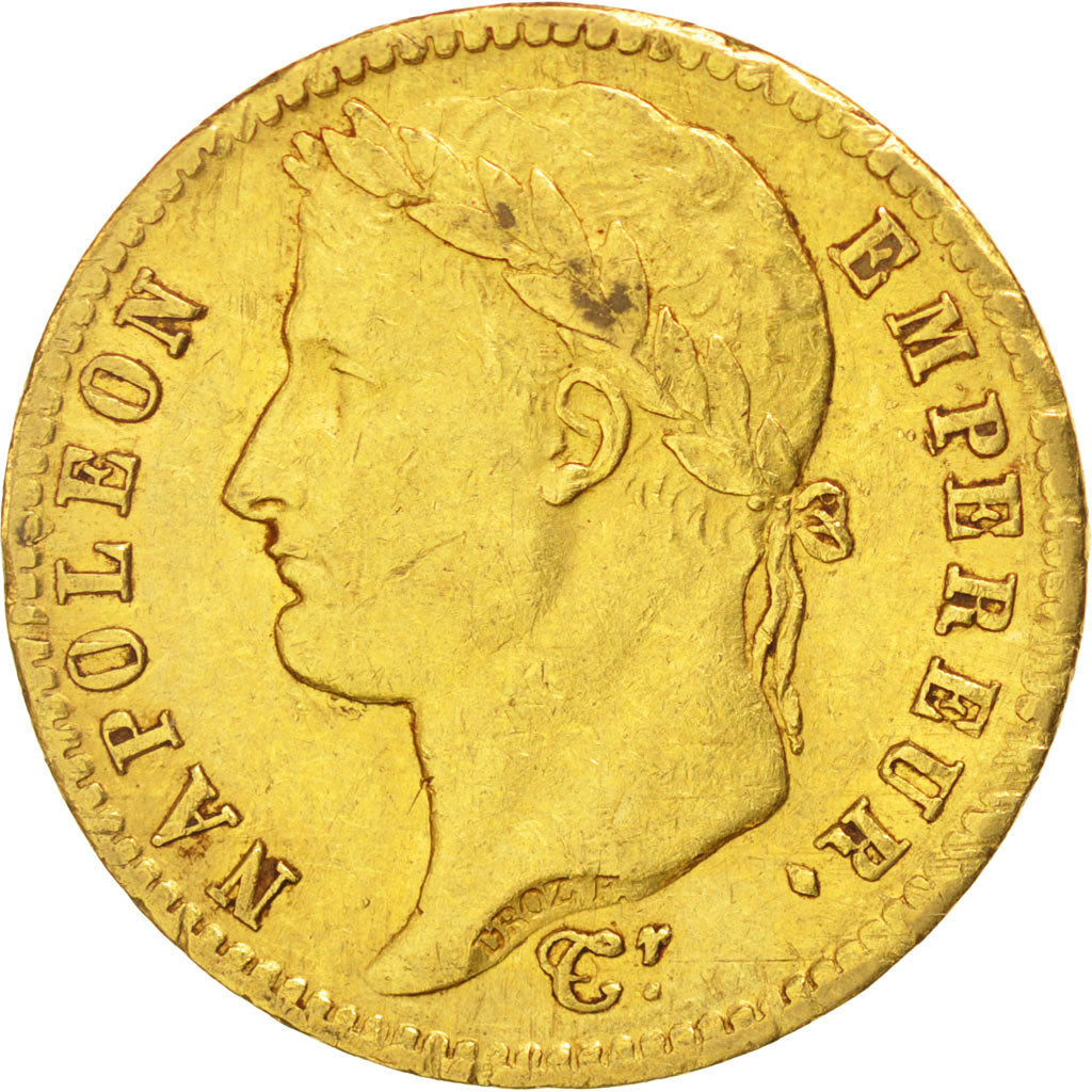 Francia, Napoléon I, 20 Francs, 1813, Paris, BB+, Oro, KM:695.1, Gadoury:1025