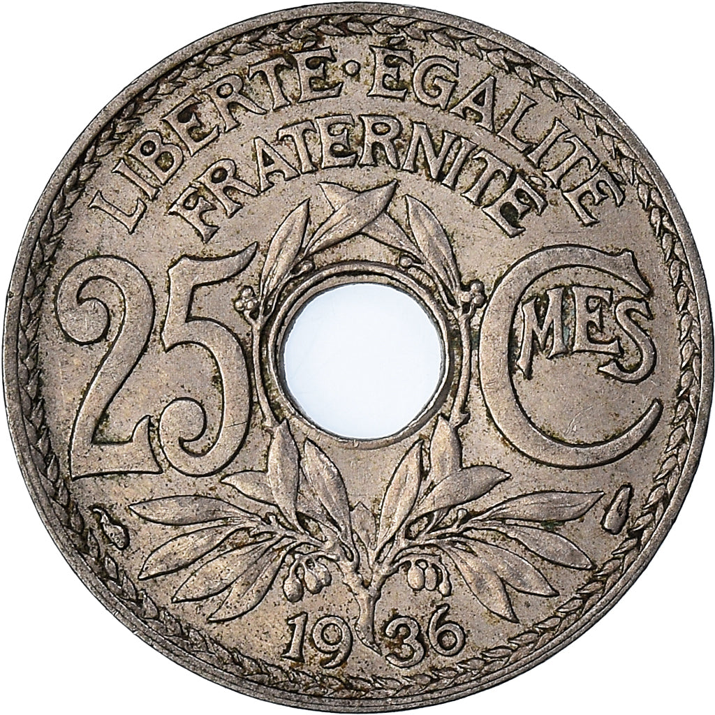 Coin, France, 25 Centimes, 1936
