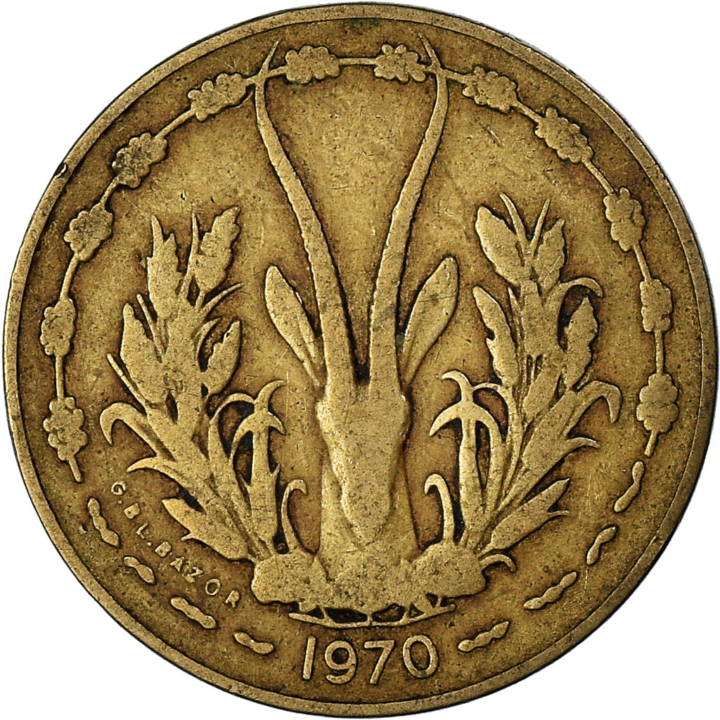 Coin, West African States, 10 Francs, 1970