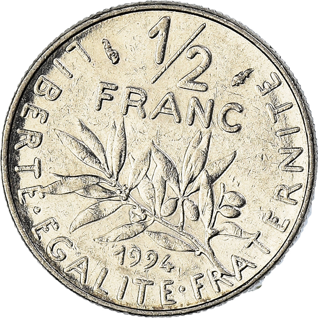 Coin, France, 1/2 Franc, 1994