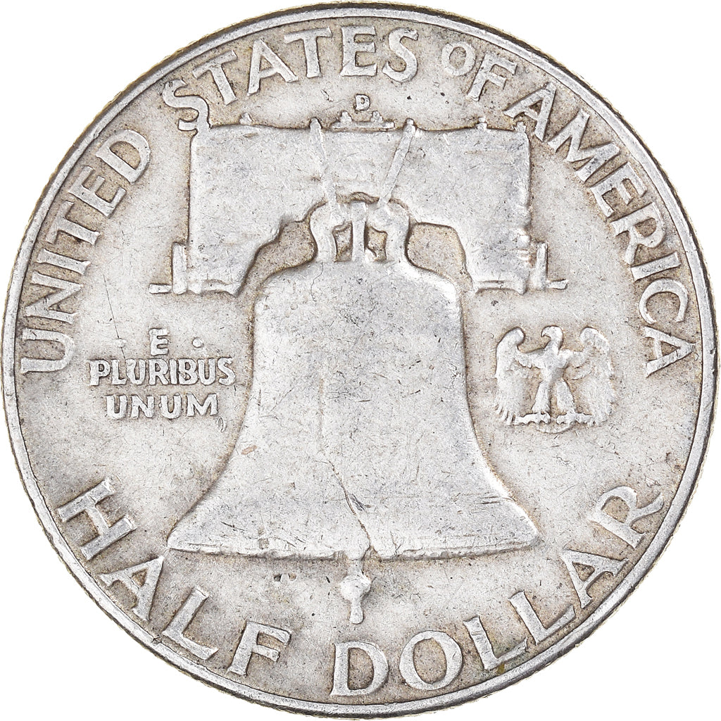 Coin, United States, Franklin Half Dollar, Half Dollar, 1953, U.S. Mint, Denver