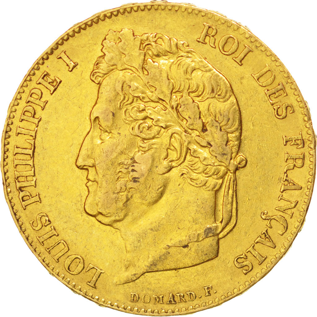 FRANCE, Louis-Philippe, 20 Francs, 1841, Paris, KM #750.1, EF(40-45), Gold,...